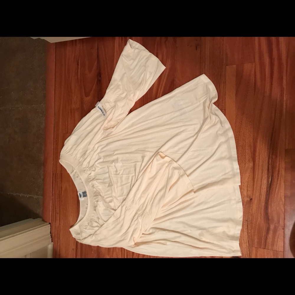 Cream flared sleeved top